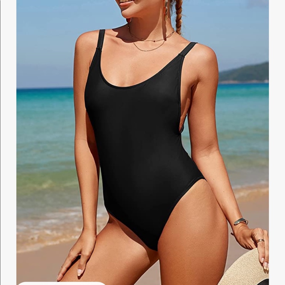 Black one piece swimsuit Pretty Garden